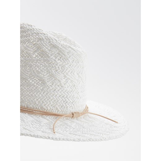 Reserved - Pleciony kapelusz ze sznurkiem - Kremowy Reserved M Reserved