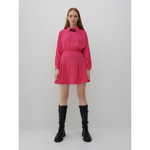 Reserved - Koszulowa sukienka - Różowy Reserved 40 Reserved okazyjna cena