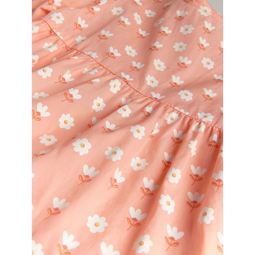 Reserved - Bawełniana sukienka w kwiaty - Pomarańczowy Reserved 104 Reserved