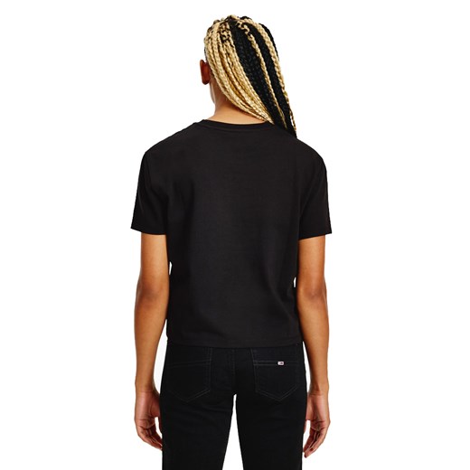 TOMMY HILFIGER KOSZULKA DAMSKA T-SHIRT TJW TOMMY CENTER BADGE TEE BLACK XS wyprzedaż messimo