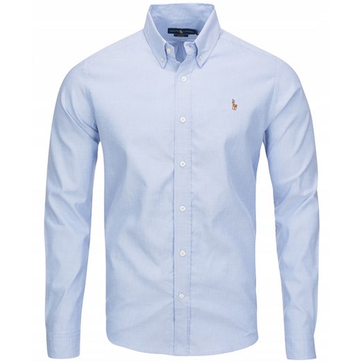 Koszula męska Ralph Lauren Blue Slim Fit ze sklepu dewear.pl w kategorii Koszule męskie - zdjęcie 135952211