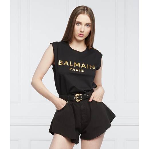 Balmain T-shirt | Regular Fit ze sklepu Gomez Fashion Store w kategorii Bluzki damskie - zdjęcie 135955624