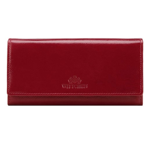 Damski portfel ze skóry naturalnej czerwony ze sklepu WITTCHEN w kategorii Portfele damskie - zdjęcie 135973812