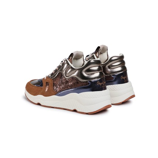 Pepe Jeans Sneakersy Harlow Space PLS31051 Brązowy Pepe Jeans 39 MODIVO okazja