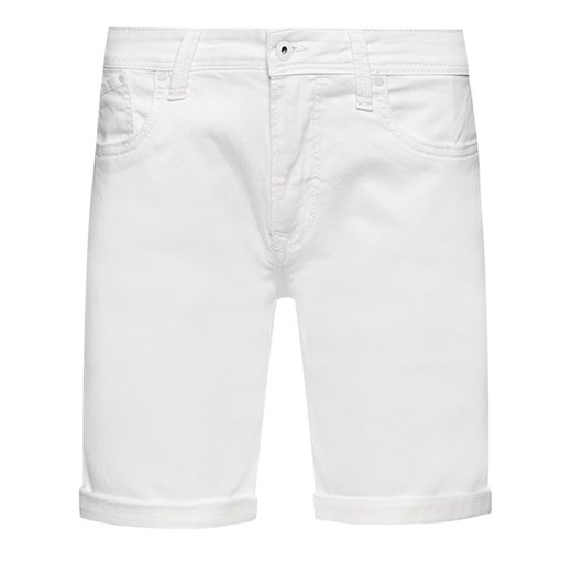 Pepe Jeans Szorty jeansowe Poppy PL800493 Biały Regular Fit Pepe Jeans 25 wyprzedaż MODIVO