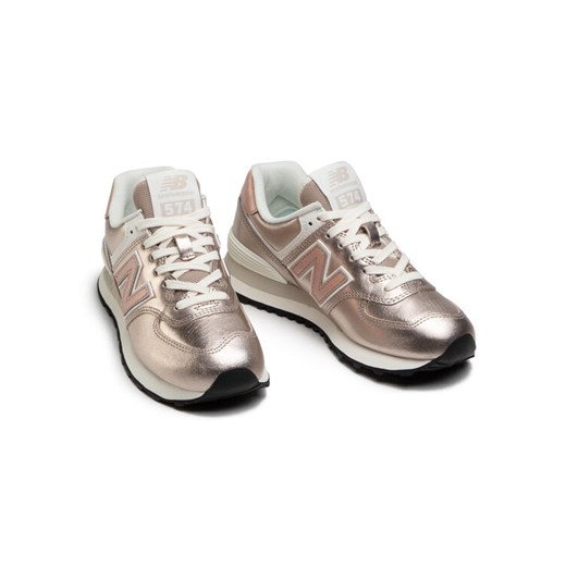 New Balance Sneakersy WL574PM2 Złoty New Balance 37 okazyjna cena MODIVO