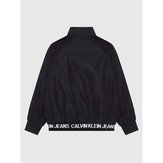 Calvin Klein Jeans Kurtka przejściowa Logo Rib Light IG0IG00780 Czarny Regular 6Y okazyjna cena MODIVO