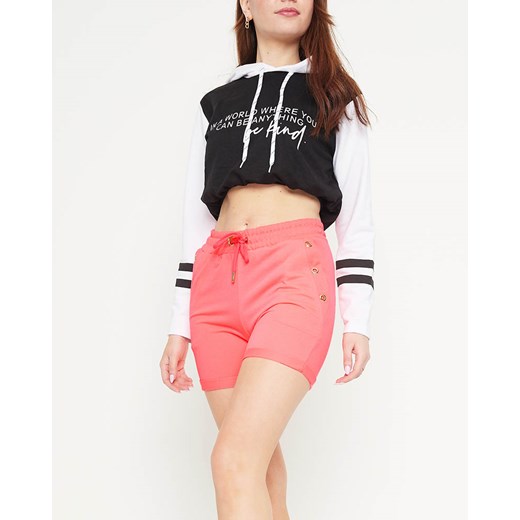 Różowe neonowe krótkie spodenki - Odzież Royalfashion.pl XL - 42 royalfashion.pl
