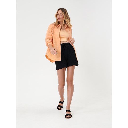 Sinsay - Crop top z wiązaniem - Pomarańczowy Sinsay L Sinsay