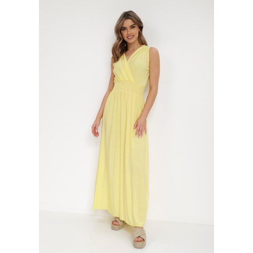 Żółta Sukienka Clymiolea ze sklepu Born2be Odzież w kategorii Sukienki - zdjęcie 136220360