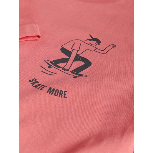 Reserved - T-shirt oversize z nadrukiem - Różowy Reserved 170 Reserved