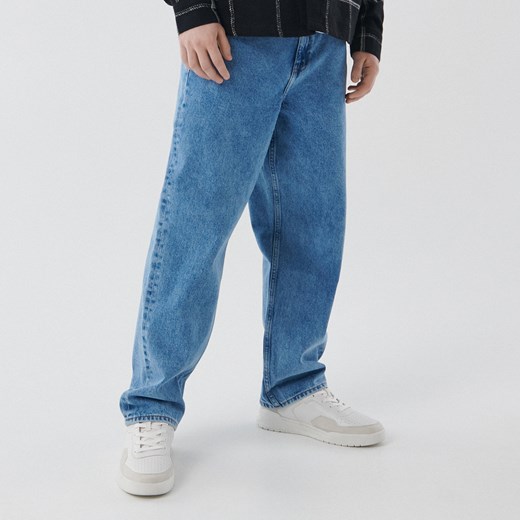 Cropp - Jeansy baggy - Niebieski Cropp 28/32 wyprzedaż Cropp
