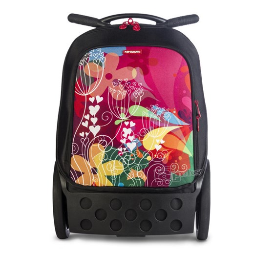 Nikidom Roller Flower plecak szkolny na kółkach - Flower apeks-pl czarny abstrakcyjne wzory