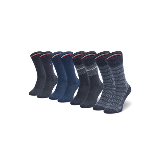 Tommy Hilfiger Zestaw 4 par wysokich skarpet męskich 701210548 Niebieski Tommy Hilfiger 39_42 promocja MODIVO