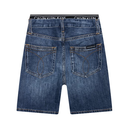 Calvin Klein Jeans Szorty jeansowe IB0IB00789 Granatowy Regular Fit 12Y MODIVO okazja