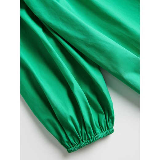Reserved - Bawełniana sukienka midi - Zielony Reserved L Reserved