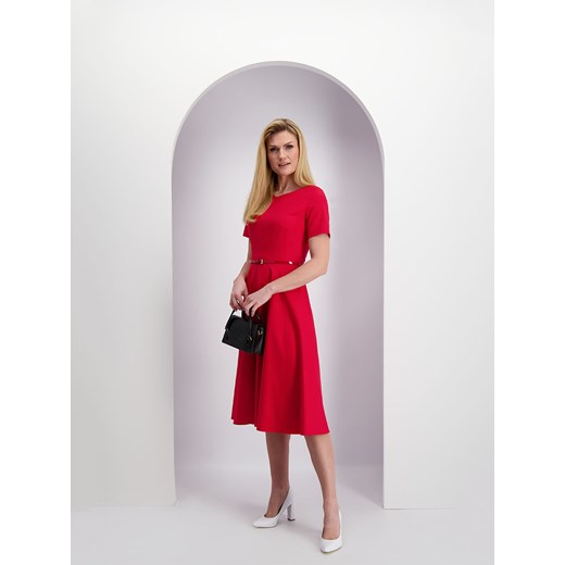 Elegancka czerwona sukienka Lavard Woman 86031 34 Eye For Fashion okazyjna cena