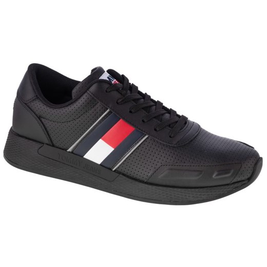 Buty Tommy Hilfiger Flexi Perf Leather Runner M EM0EM00580-BDS czarne Tommy Hilfiger 42 ButyModne.pl