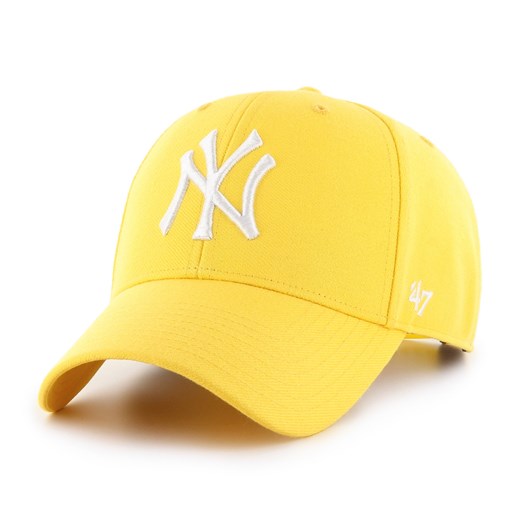 Czapka z daszkiem uniseks 47 BRAND New York Yankees - żółta ze sklepu Sportstylestory.com w kategorii Czapki z daszkiem męskie - zdjęcie 136302143