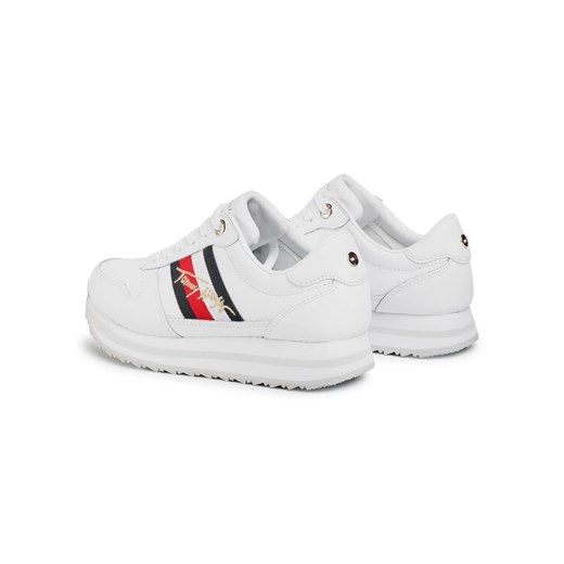 Tommy Hilfiger Sneakersy Th Signature Runner Sneaker FW0FW05218 Biały Tommy Hilfiger 40 okazja MODIVO
