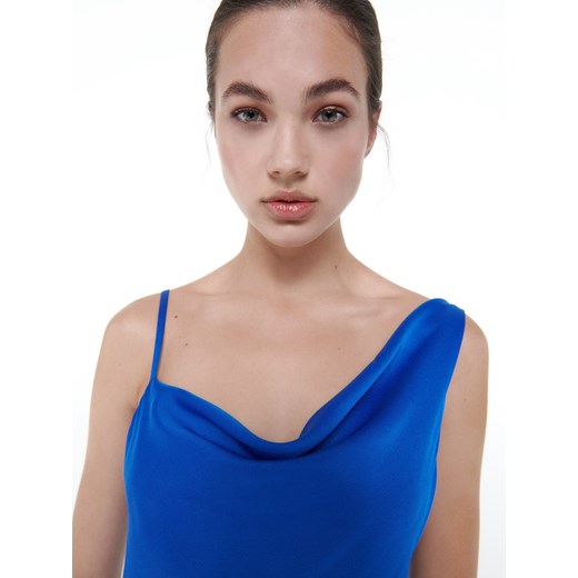 Reserved - Satynowa sukienka - Niebieski Reserved 42 Reserved