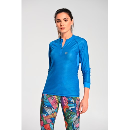 Bluza Zip Z Panelami Oddychającymi Blue Nessi Sportswear M okazyjna cena Nessi Sportswear