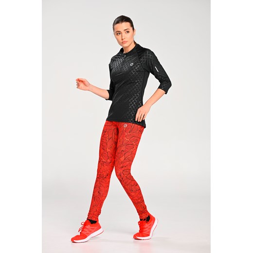 Legginsy Regular Z Pasem Basic Verano Red Nessi Sportswear L/XL Nessi Sportswear