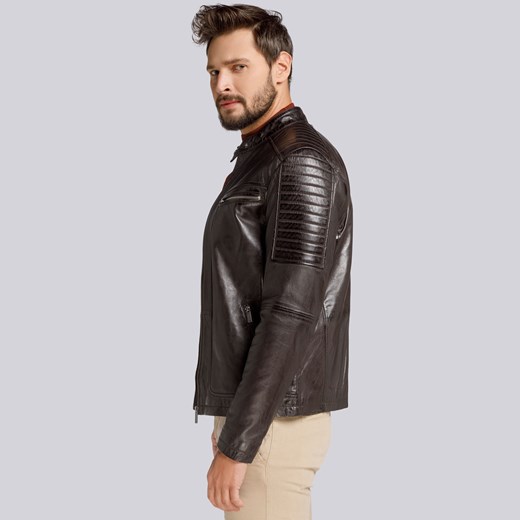 Męska kurtka skórzana z zapinaną stójką i pikowaniem Wittchen XL, M, L, XXXL, XXL WITTCHEN