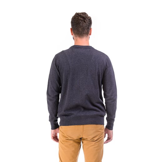 Sweter Wrangler Fine Cardigan "Dark Grey Mel" be-jeans szary kolekcja