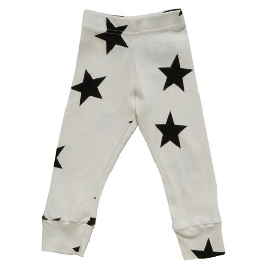 Nununu Leginsy Leggings Stars white białe czarne gwiazdy misslemonade szary bawełniane