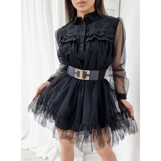 Bluzka / tunika tiulowa PRINCIPESSA czarna M/L Ottanta M/L Ottanta