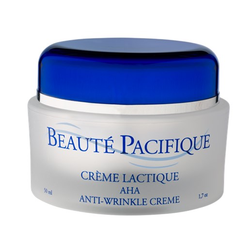 Beaute Pacifique  LACTIQUE - AHA Anti-Wrinkle Creme - krem z kwasem mlekowym - nawilżający i mikrozłuszczający do cery suchej, a także zaskórnikowej, odwodnionej z pierwszymi zmarszczkami dermashop niebieski delikatne