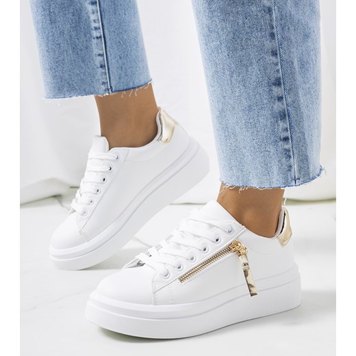 Biało złote sneakersy damskie Tamis 38 gemre