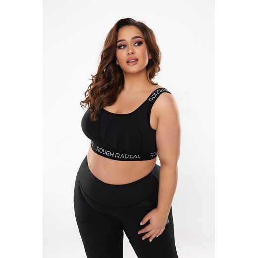 Stanik sportowy z usztywnieniem SPORTS BRA SPORTING PLUS SIZE : Kolor - Czarny, Rough Radical XXL okazja ROUGH RADICAL