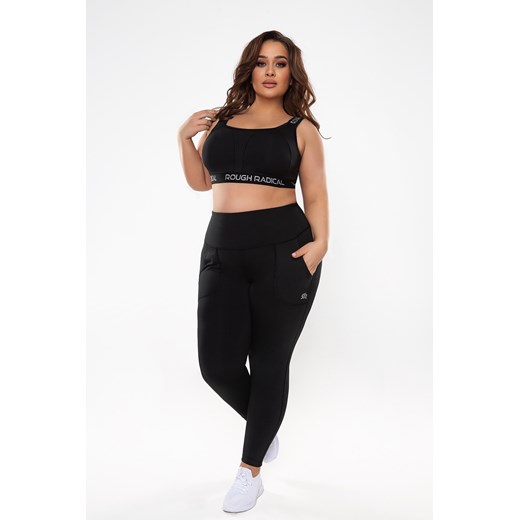 Stanik sportowy z usztywnieniem SPORTS BRA SPORTING PLUS SIZE : Kolor - Czarny, Rough Radical XXXL ROUGH RADICAL okazja