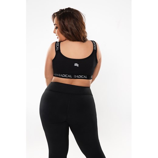 Stanik sportowy z usztywnieniem SPORTS BRA SPORTING PLUS SIZE : Kolor - Czarny, Rough Radical XXXL wyprzedaż ROUGH RADICAL