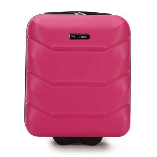 Walizka kabinowa z ABS-u ze żłobieniami różowo-fioletowa ze sklepu WITTCHEN w kategorii Walizki - zdjęcie 136497260