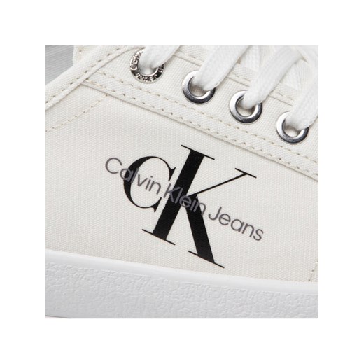 Calvin Klein Jeans Tenisówki Vulcanized Essential 1 YW0YW00482 Biały 40 promocyjna cena MODIVO