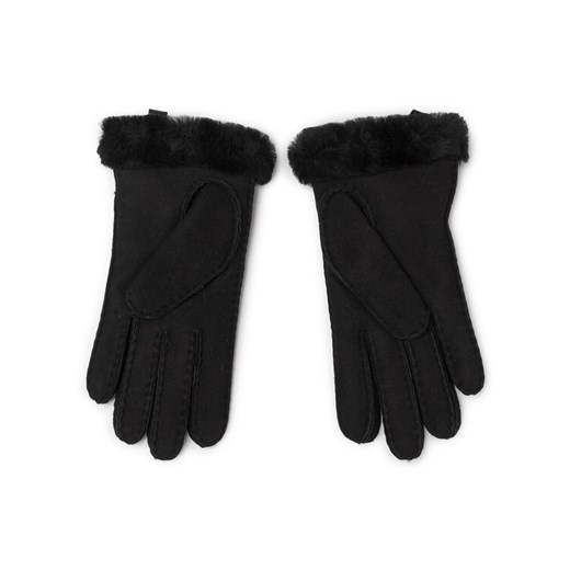 Ugg Rękawiczki Damskie W Shorty Glove W Leather Trim 17367 Czarny L MODIVO okazyjna cena