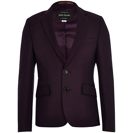 Boys purple suit blazer river-island czarny 