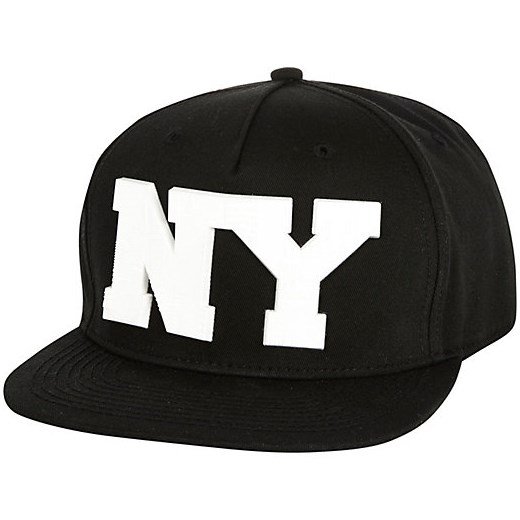 Black NY trucker hat river-island czarny 