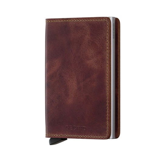 Secrid portfel skórzany kolor brązowy SV.Brown ze sklepu ANSWEAR.com w kategorii Portfele damskie - zdjęcie 136659524