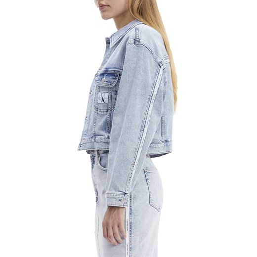 CALVIN KLEIN DAMSKA KURTKA JEANSOWA CROPPED OVERSIZED DENIM J20J218488 1AA - S messimo wyprzedaż
