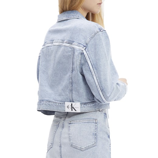 CALVIN KLEIN DAMSKA KURTKA JEANSOWA CROPPED OVERSIZED DENIM J20J218488 1AA - XS messimo promocyjna cena
