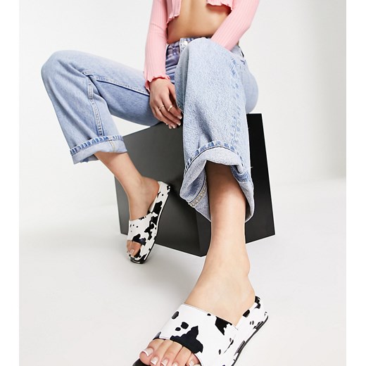 Daisy Street Exclusive – Sandały w krowie łaty z kwadratowymi noskami-Kolorowy Daisy Street 40 Asos Poland