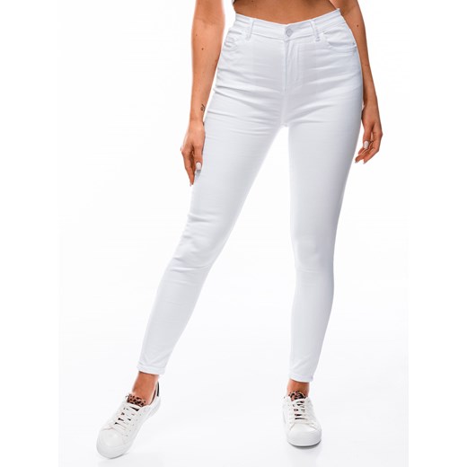 Spodnie damskie jeansowe Plus Size 133PLR - białe Edoti.com 40 Edoti.com