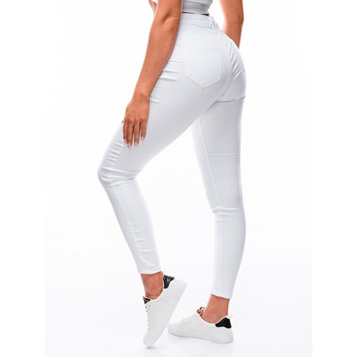 Spodnie damskie jeansowe Plus Size 133PLR - białe Edoti.com 48 Edoti.com