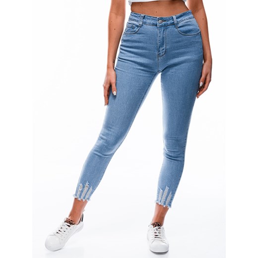 Spodnie damskie jeansowe Plus Size 130PLR - niebieskie Edoti.com 40 Edoti.com