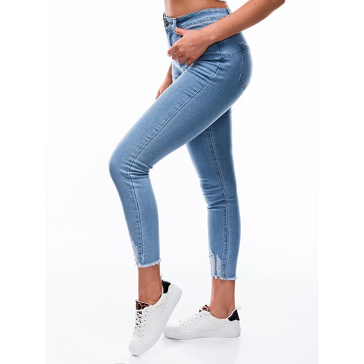 Spodnie damskie jeansowe Plus Size 130PLR - niebieskie Edoti.com 46 Edoti.com