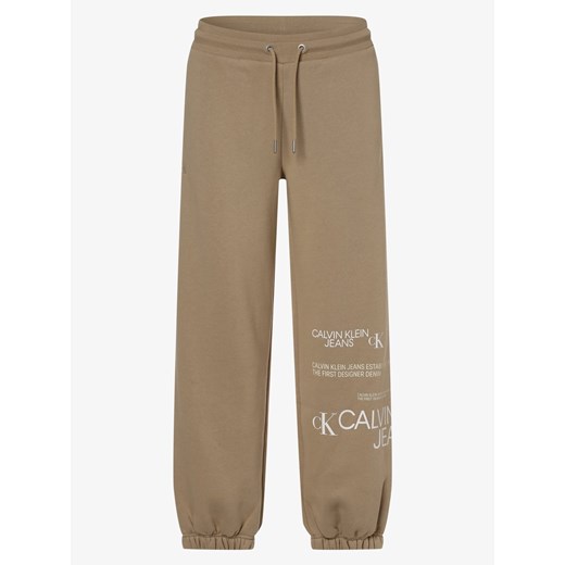 Calvin Klein Jeans - Damskie spodnie dresowe, beżowy S okazja vangraaf